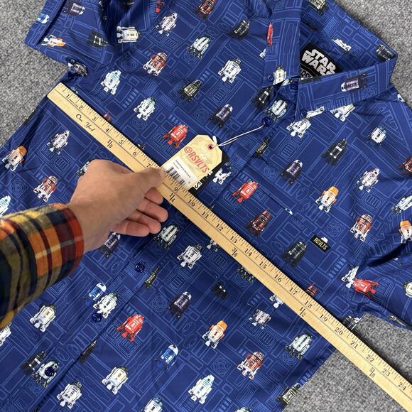 RSVLTS Star Wars May the 4th R2 Droids Blue Shirt Size Medium M NWT - Picture 6 of 8